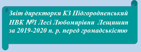  Звіт директорки закладу