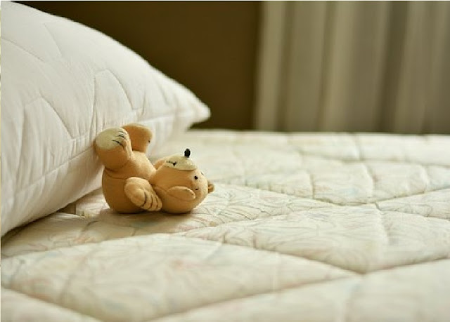 soft mattress, sleep, teddy bear