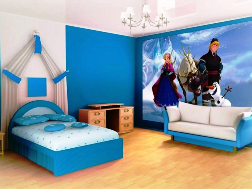 Desain Kamar Tidur Anak Perempuan Minimalis Tema Frozen