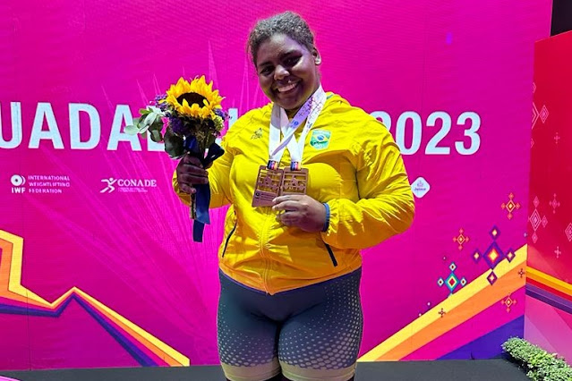 Taiane Justino wins two bronzes at the Under-20 World Weightlifting Championships