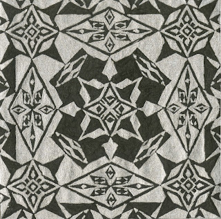 alyssa au artwork black and white pattern geometric shapes