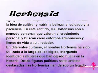 significado del nombre Hortensia