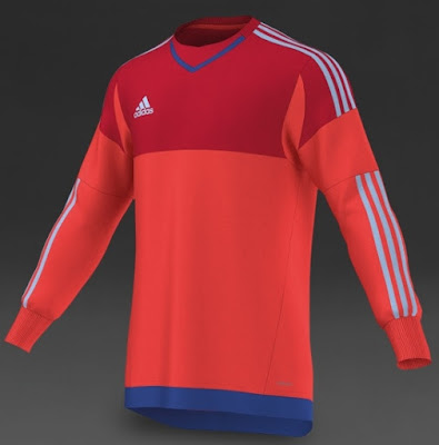 Desain Kaos Futsal Adidas Lengan Panjang Warna Merah