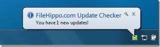 Update checker start-up notifyer