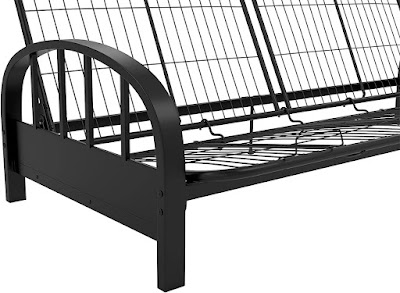 Black Large Metal Futon Frame Design