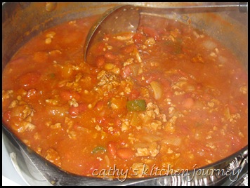 turkey, sausage chili