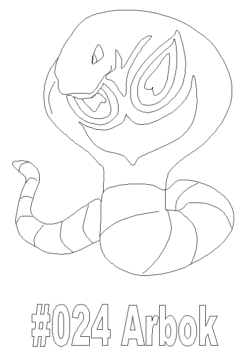 Ekan and Arbok Pokemon Coloring Pages title=