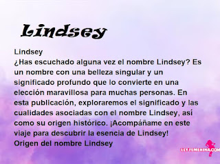 significado del nombre Lindsey