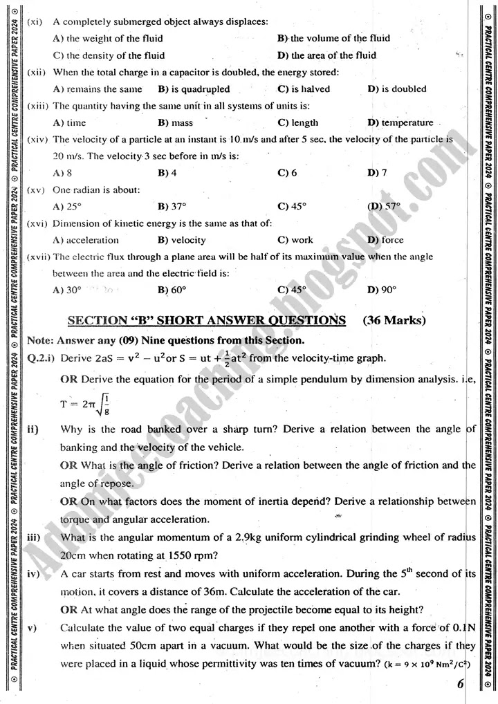 physics-11th-practical-centre-guess-paper-2024-science-group