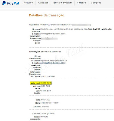 paypal freebiejeebies pagamento comprovativo dinheiro grátis prémios ofertas