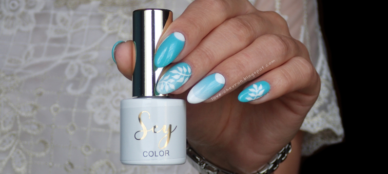 Cosmetics Zone |  Sey |  s206 Fresh Mint |  gel art 003 Intense White |  Ocean Views | ombre na paznokciach | liście na paznokciach | french manicure | miętowe paznokcie | mint nails | summer nails | 