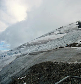 snow melting on a Swiss mountain