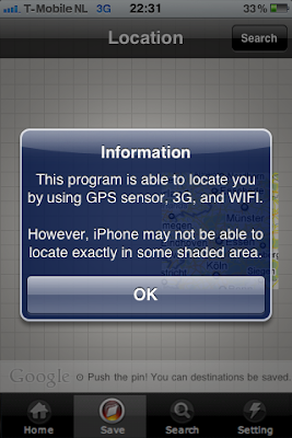 iPhone may not be able to locate exactly in shaded ares