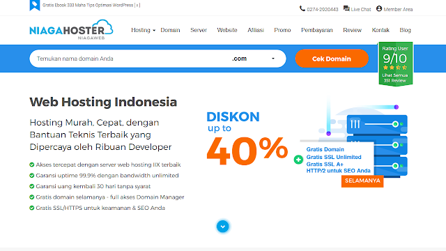 Niagahoster, Web Hosting Lokal Terbaik Harga Terjangkau