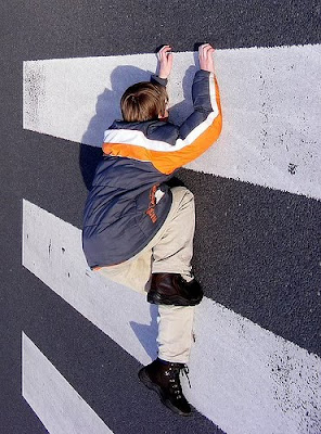 Climbing Wall Optical Illusion