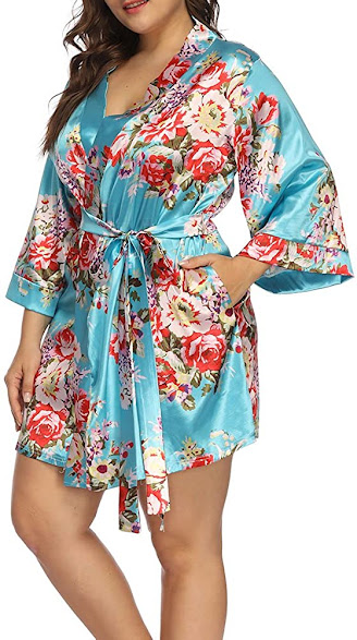 Good Quality Plus Size Satin Robes For Women