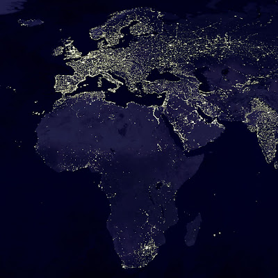 satellite photo of north korea at night. Night-Time Satellite Photos Of