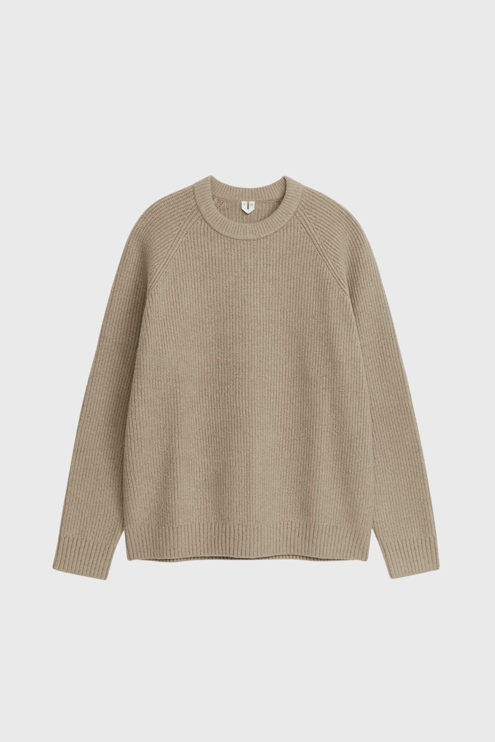 rib-knit crewneck jumper