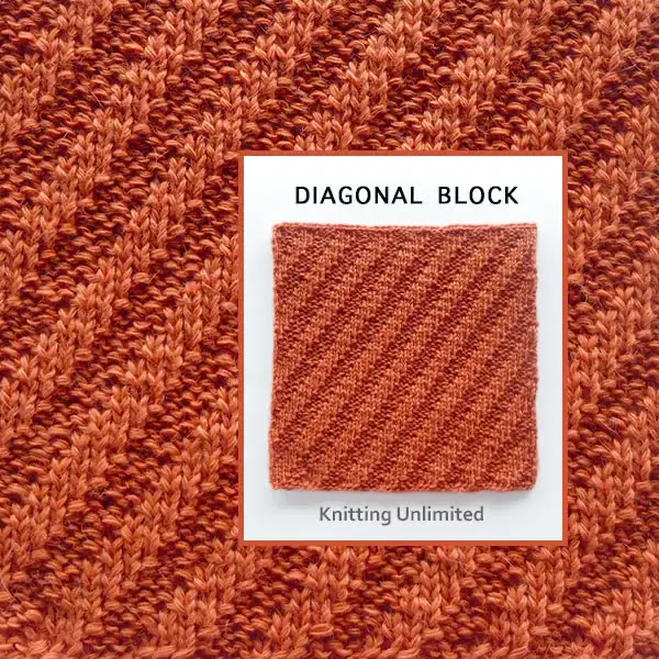 Diagonal Knit Purl. Easy to memorize and knit.