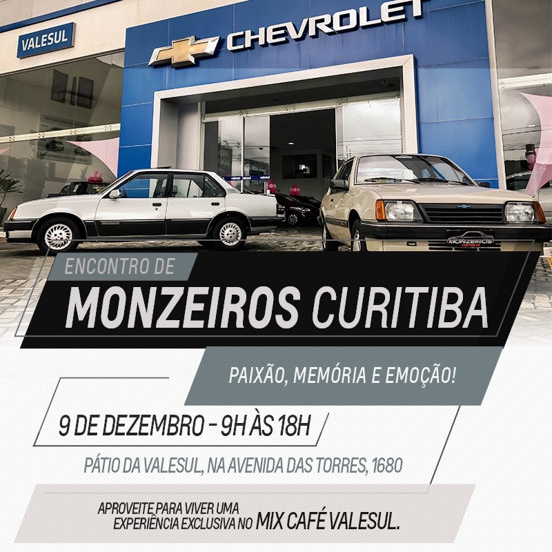 São José dos Pinhais recebe o 1º Encontro de Monzeiros, na Valesul Chevrolet