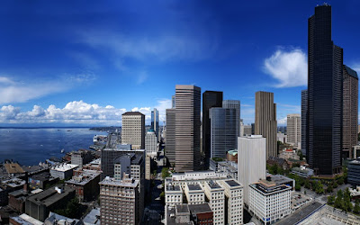 Seattle Town Wallpaper, Washington