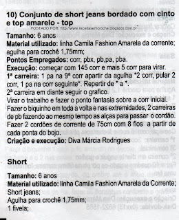 RECEITA E GRÁFICO DE CINTO E TOP EM CROCHE PARA MENINAS