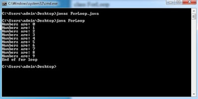 For Loop-Javaform