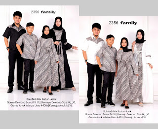 BAJU BATIK COUPLE GAMIS KELUARGA TERBARU T2356