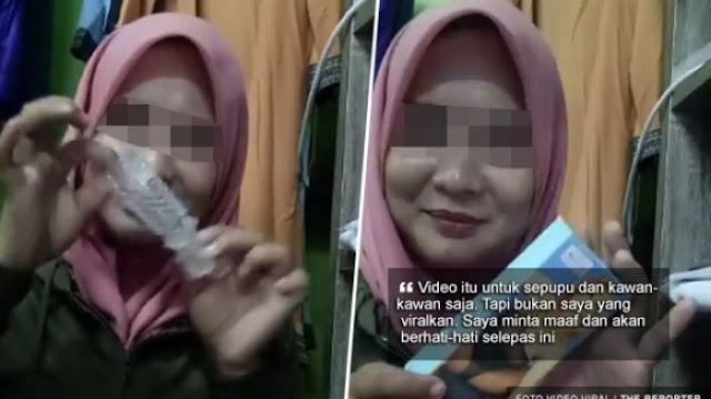 Video Wanita Berjilbab Jelasin Penggunaan Kondom Berduri