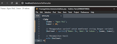 Cara Menggabungkan String dan Variabel di PHP