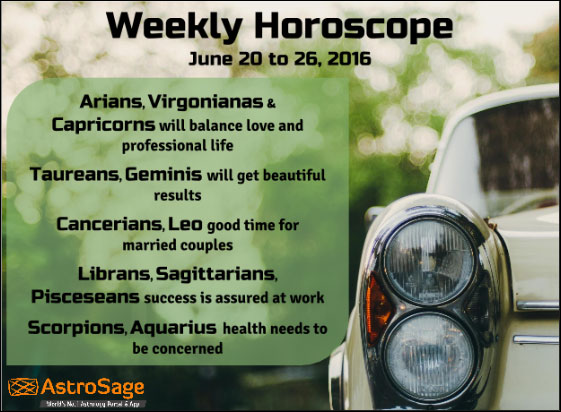 Weekly horoscope 2016 for this week is here.