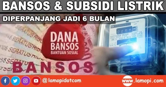 Bansos dan Subsidi Listrik Diperpanjang