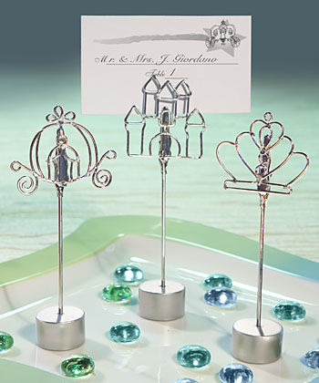 Show a little humor with the bride and groom place card holders