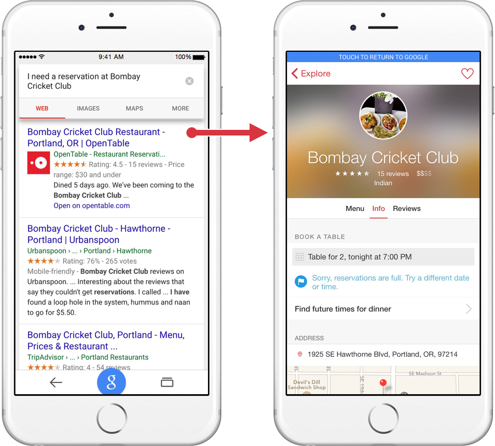 Inside Search Find App Content Straight From The Google App Now On Iphone And Ipad