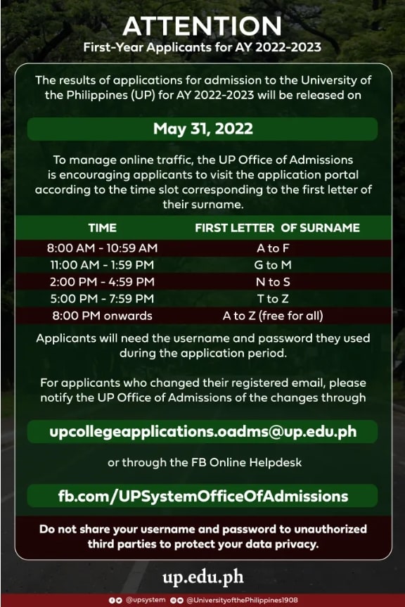 UPCA Results AY 2022-2023: List of Passers