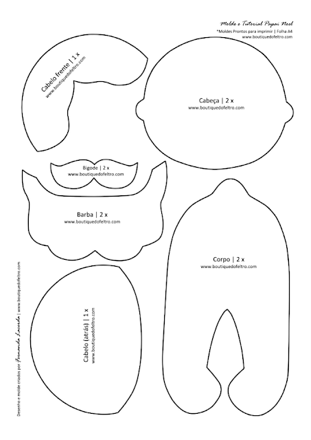 Moldes de Papai Noel 