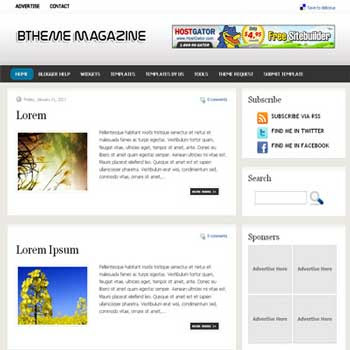 BTheme Magazine blogger template. image slideshow blog template.image slideshow blogspot template blog. clean game template blog