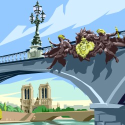 pont de Paris - dessin