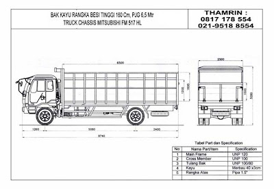 INFORMASI BURSA MOBIL TRUCK Ukuran Karoseri Bak Tronton 