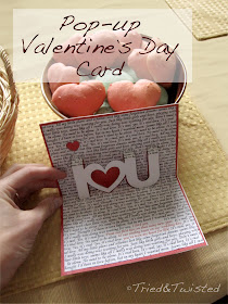 DIY Pop-Up Valentine's Day Card via Tried & Twisted