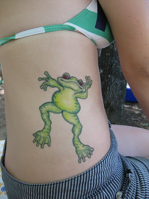 Labels frog rib tattoo sexy girls