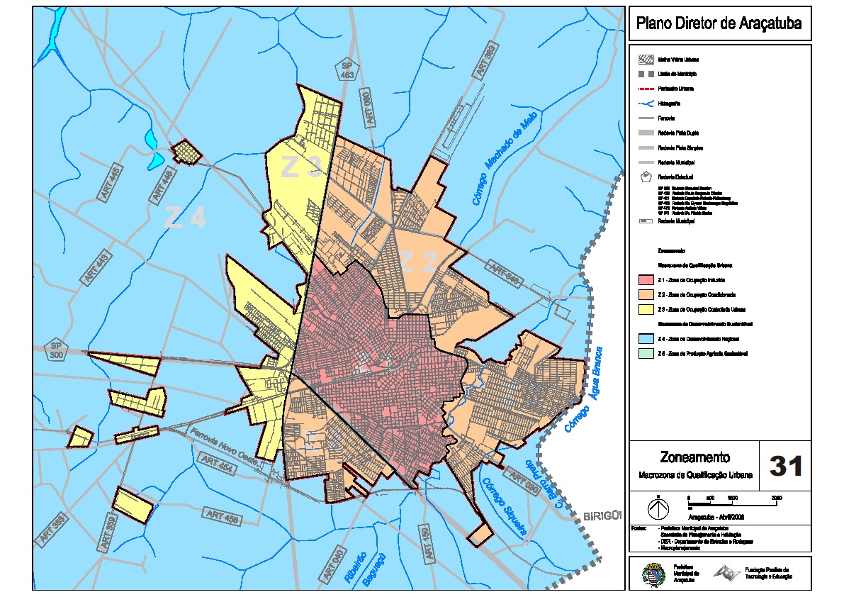 Plano Diretor: Mapa 31 do Zoneamento da Cidade de ...