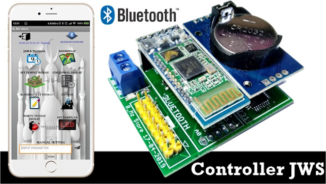 Membuat Controller Jam Waktu Sholat JWS Menggunakan Arduino dan LED P4.75, P7,62dan P10 + Bluetooth