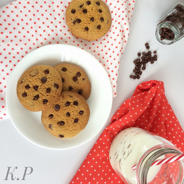 Galletas con chispas de chocolate