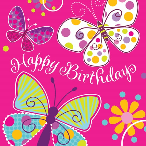 happy birthday wishes for gf butterfly image