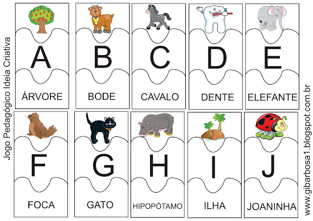 Jogo Pedagógico Letras do Alfabeto