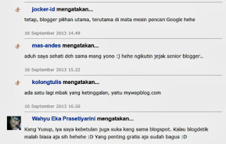 Contoh komentar OpenID Blogger dari pengunjung blog yang ingin mendapatkan backlink gratis dan berkualitas