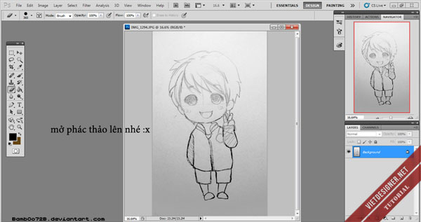 Cách vẽ Chibi bằng Photoshop từ hình thật