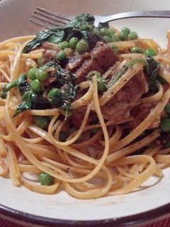 Roast Lamb and Pasta.