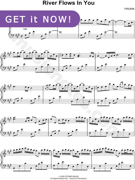free sheet music: Yiruma - River Flows In You